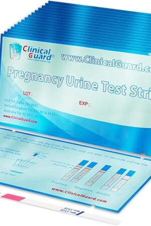 Clinical Guard 25 Pregnancy Tests Early Detection Strips - FSA HSA Eligible - Sensitive & Accurate Measurement Within 5 mins -Pregnancy Test Strips for Women - HCG Test Strip Kit- Pruebas De Embarazo
