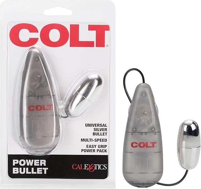 CalExotics COLT Power Bullet Vibrator, Multi-Speed Vibrating Massager Adult Sex Toy for Men and Women SE-6890-10-2