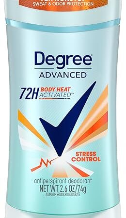Degree Antiperspirant Deodorant Stress Control 72-Hour Sweat & Odor Protection Antiperspirant for Women with Body Heat Activated Technology 26 oz