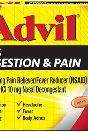 Advil Sinus Congestion and Pain, Sinus Relief Medicine, Pain Reliever and Fever Reducer with Ibuprofen and Phenylephrine HCl - 10 Coated Tablets