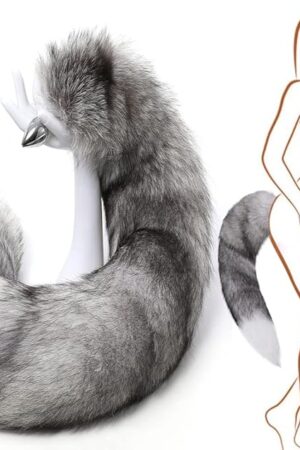 Butt Plug Fox Tail Detachable Multi-Function Real Fox Tail Fur Anal Plug Sexy Adult Toy Fashion Butt Stainless Steel Cosplay Sex Flirt Toys-70CM Tail||3.4CM Butt Plug