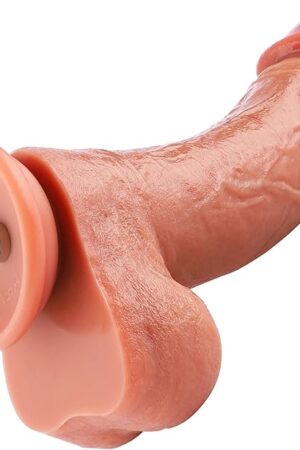 Hismith 91" Dual-Density Silicone Dong, Curved Dildo with Veins - Removable KlicLok System - Amazing Series