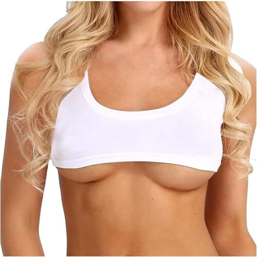 Womens Sexy Stripper Top Cleavage Cover Up Mini Crop Tank Top Tiny Slutty Tops Bralette Lingerie Tank Tops Nightwear