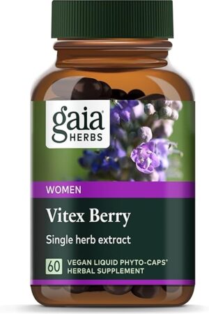 Gaia Herbs Vitex Berry - Supports Hormone Balance & Fertility in Women - 60 Vegan Liquid Phyto-Capsules (30-Day Supply)