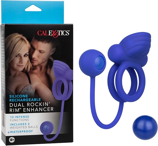 CalExotics Silicone Rechargeable Dual Rockin' Rim Enhancer"