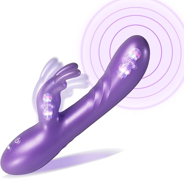 Dual Rabbit Vibrator for Women & Couples, Powerful G-Spot & Clitoral Stimulator with 10 Modes, Body-Safe Silicone, Waterproof, USB Rechargeable Personal Massager