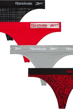 Women's Thongs - 4 Pack Performance Seamless Thongs for Women Sexy Panties - Breathable Underwear for Women (S-XL)