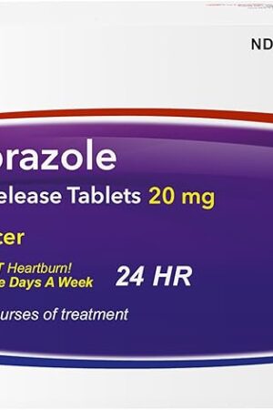 Camber Omeprazole 20mg Delayed-Release Tablets, Heartburn and Acid Reducer Reflux Medicine (42 Count)