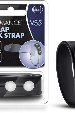 Blush Novelties Adult Sex Toys  Performance 3-Snaps Cock Strap  Platinum-Cured Puria Silicone Adjustable Cock Ring Strap Nickel-Free Stainless Steel  Male Penis Enhancer for Men & Couples  Black