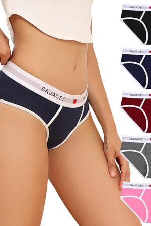 Cotton Cheeky Underwear for Women Bikinis Underwear Cheeky Panties for Women 5 Pack, S-XL