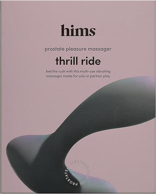 HIMS Thrill Ride Prostate Massager - Remote Controlled, Silicone Prostate Vibrator - for Solo Or Couple Play - Mens Sex Toy with 36 Pleasure Settings - Anal Vibrator - USB Rechargeable & Waterproof