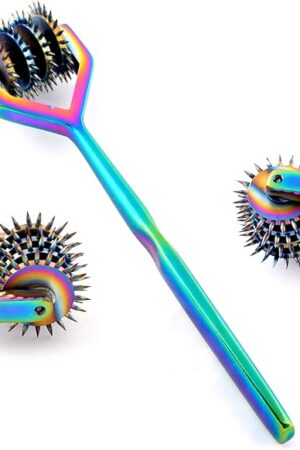 Wartenberg Wheel - Strong Sensation Pinwheel (4 Head) Rainbow Color for Educational Use