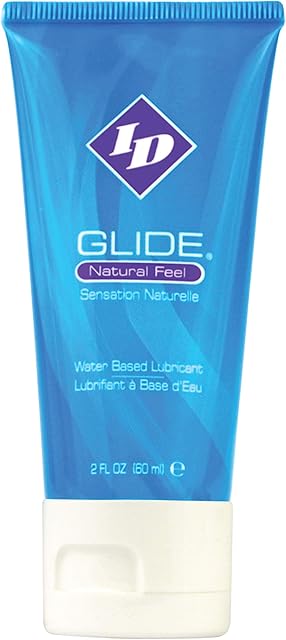 ID Glide Personal Lubricant, Natural Feel Water Based Lube, 2 Fl Oz Tube