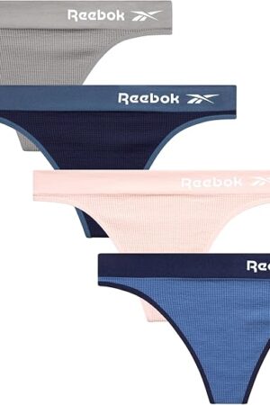 Women's Thongs - 4 Pack Performance Seamless Thongs for Women Sexy Panties - Breathable Underwear for Women (S-XL)
