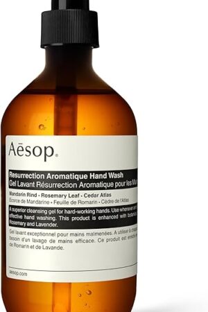 Aesop Resurrection Aromatique Hand Wash | Gentle Cleanser with Orange, Rosemary and Lavender Oils | 500mL / 169 oz