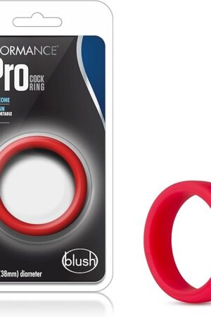 Blush Novelties Performance Silicone Pro Cock Ring - 1.5 Inch Width - Soft, Pliable for Secure Fit - Flat Design Will Not Roll - Silky Smooth UltraSilk Will Not Pinch - Sex Toy