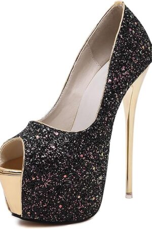 16CM/6.30IN Women's Sexy Pumps Wedding Fetish Shoes Concise Woman Pumps High Heel Peep Toe Female Stiletto