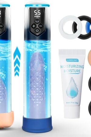 Electric Penis Pump Sex Toys for Men, Male Sex Toys with 5 Suction Modes, Waterproof Automatic Male Masturbator with Mini Pocket Pussy Penis Ring, Adult Toys Electric Penis Enlarge Vacuum Pump
