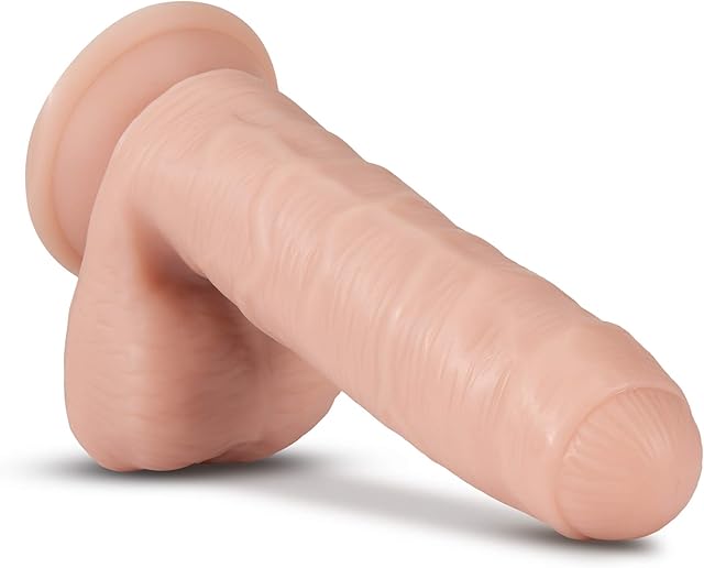 Eden Adult Sex Toys - Realistic Uncut Dildo - 7 Inch - Lifelike Small Penis with Balls and Veins - Beginner Suction Cup Dildo for Prostate G-spot Vaginal & Anal Play - Women Men & Couples - Vanilla