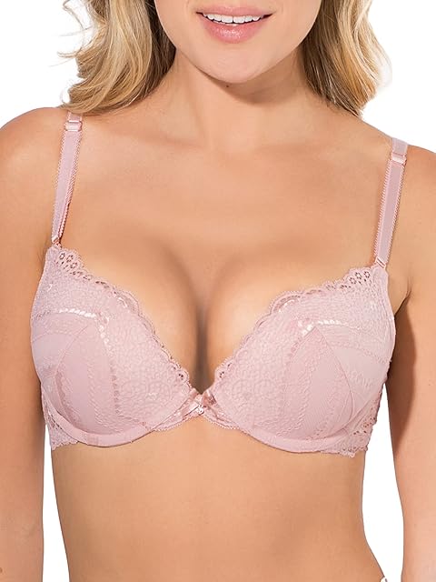 Women's Perfect Push-Up Bra, Blushing Rose (Lace), 40D