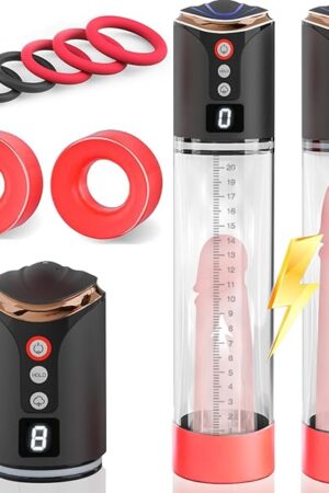 Electric Penis Enlargement Vacuum Pump, Rechargeable Automatic High Vacuum Sex Machine,8 Suction Modes and Counting Mode,for Stronger and Harder Penis Erection Device with Pocket Cat