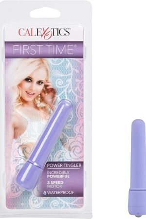 CalExotics First Time Power Tingler, Waterproof Bullet Vibrator with Powerful 3-Speed Setting - Purple SE-0004-03-2