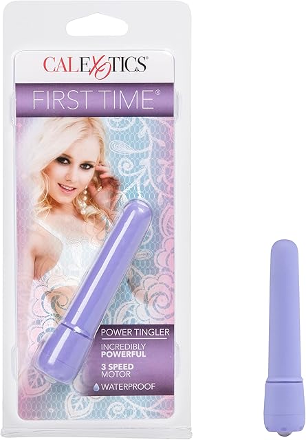 CalExotics First Time Power Tingler, Waterproof Bullet Vibrator with Powerful 3-Speed Setting - Purple SE-0004-03-2