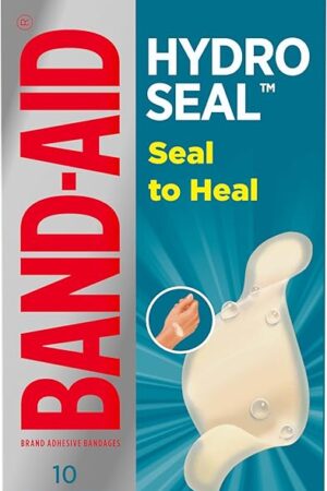 BAND-AID Brand Hydro Seal Adhesive Waterproof Bandages, All Purpose Hydrocolloid Gel Bandages for First Aid Support Better Healing for Minor Blisters, Cuts & Scrapes, FSA/HSA Eligible, 10 ct
