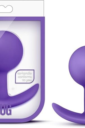 Blush Novelties Luxe - Satin Smooth Silicone Wearable Anal Vibra Plug with Jiggle Ball Sex Toy for Denial Play - Purple