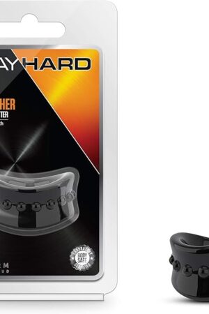 Blush Stay Hard Beef Ball Stretcher Male Enhancement Ring, Sex Toy for Men, Sex Toy for Couples, Black