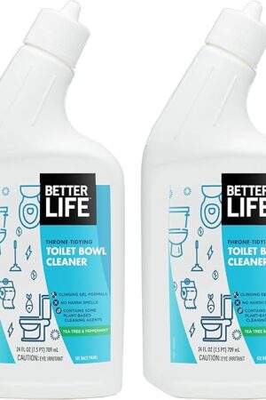 Better Life Natural Toilet Bowl Cleaner, Tea Tree & Peppermint Scent, 24 Fl Oz (Pack of 2)