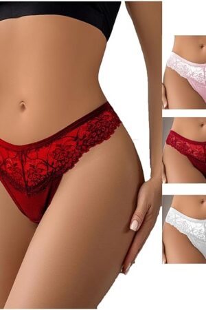 Women's Sexy Thongs See Through Panties Cute Lace Lingerie Panty
