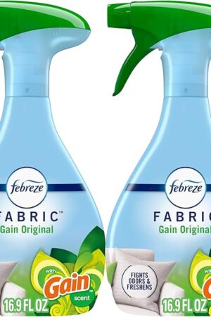 Febreze Odor-Fighting Fabric Refresher with Gain, Original, 169 fl oz, Pack of 2