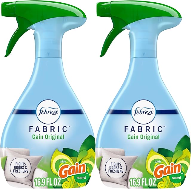 Febreze Odor-Fighting Fabric Refresher with Gain, Original, 169 fl oz, Pack of 2