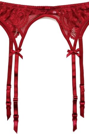 Womens Black Metal Clips Sexy Garter Belts for Stockings S512