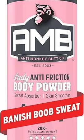 Anti Monkey Butt Body Powder for Women - Talc-Free, Anti-Chafing, Odor Control, & Sweat-Absorbing Powder for Foot, Inner Thighs, & Full Body - with Calamine - Hypoallergenic Formula - 8 oz