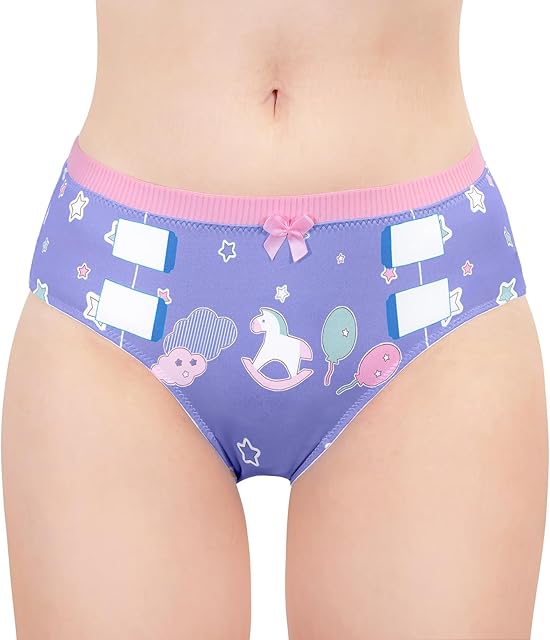Women's Ladies Soft Silky Underwear Comfortable Hipster Briefs Babydoll Little Fantasy 'Oopsie' Potty Pants