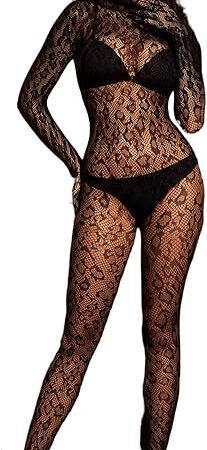 Women's One Piece Fishnet Lingerie Bodysuit Mesh Bodystocking Sexy Tights Underwear Nightwear