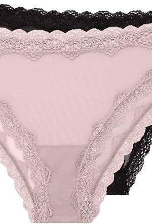 Women's Lace Trim Cheeky Panty, 2-Pack