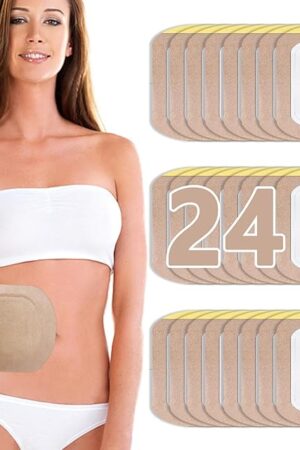Castor Oil Pack Wrap, Castor Oil Patches Disposable, Organic Cotton Self-Adhesive Pads, Portable Anti Leakage No Wash