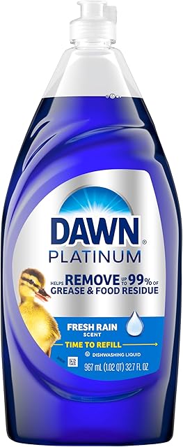 Dawn Platinum Dishwashing Liquid, Fresh Rain Scent, 327 fl oz