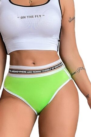 Women Retro Dolphin Booty Shorts Sports Yoga Gym Hot Pant Sexy Striped Underwear
