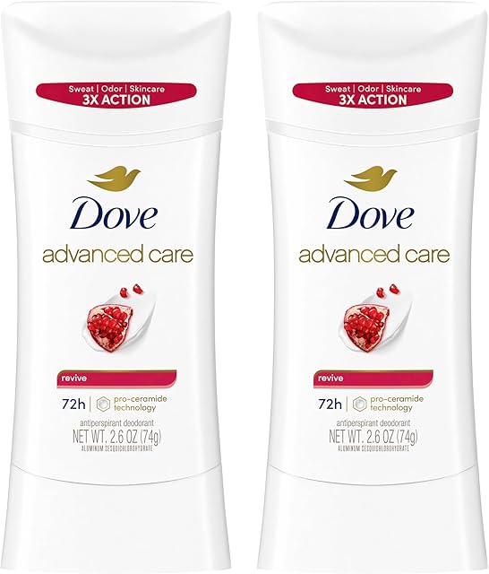 Dove Advanced Care Antiperspirant Deodorant for Women Twin Pack Revive 72 hour sweat and odor protection 26 oz