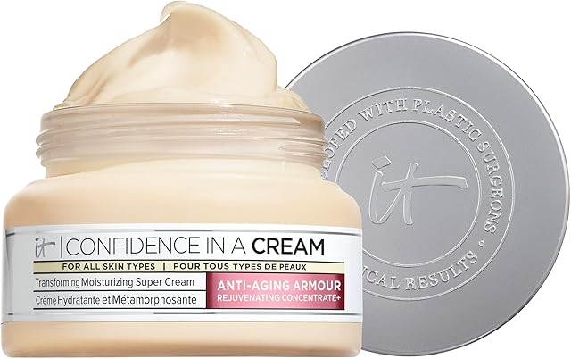 IT Cosmetics Confidence in a Cream - Hydrating & Anti Aging Face Moisturizer, Visibly Reduces Fine Lines, Wrinkles & Signs of Aging, Repairs Skin Barrier, With Squalane & Ceramides, For All Skin Types