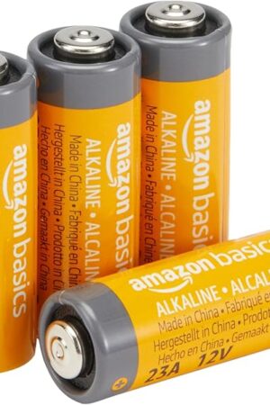 Amazon Basics 4-Pack 23A Alkaline Battery, 12 Volt, Long-Lasting Power