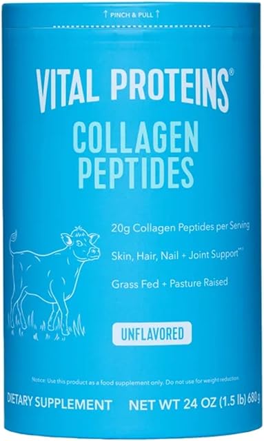 Vital Proteins Natural Whole Nutrition Collagen Peptides - Pasture Raised, Grass Fed, Paleo Friendly, Gluten Free, Single Ingredient - 24 Ounce
