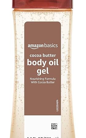 Amazon Basics Body Oil Gel with Cocoa Butter, Paraben Free, 68 Fl Oz (Pack of 1) (Previously Solimo)