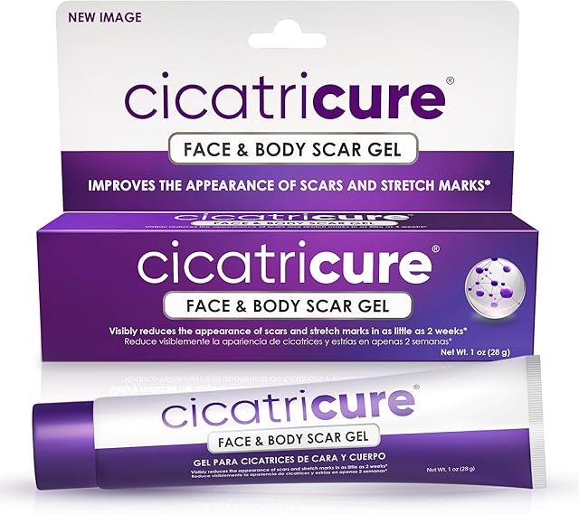 Cicatricure Advanced Scar Gel for Face & Body - Proven Results in 2 Weeks, Scar Treatment for Surgical Scars, Stretch Marks, Scars of Burns and Injuries, Acne Scar Treatment, 1 oz (28 g)