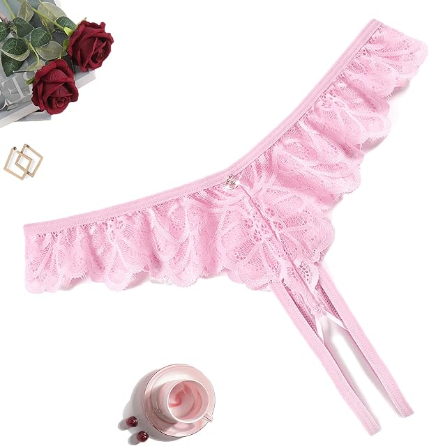 Lace Panties Womens Sexy Bikini Underwear Criss Corss Thong Briefs V-Shape Cheeky Hipster S-XXL