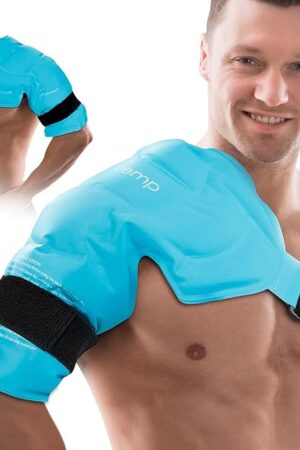 Comfytemp Shoulder Ice Pack Rotator Cuff Cold Therapy Wrap, FSA HSA Eligible, Ice Packs for Injuries Reusable Gel, Instant Compression for Shoulder Pain Relief, Surgery Recovery Gifts (Large)